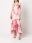 Marchesa Notte Jurk met bloemenprint Roze - Thumbnail 2
