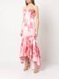 Marchesa Notte Jurk met bloemenprint Roze - Thumbnail 3