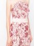 Marchesa Notte Midi-jurk met bloemenkant Roze - Thumbnail 5