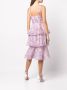 Marchesa Notte Midi-jurk met bloemenprint Roze - Thumbnail 4