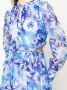 Marchesa Notte Midi-jurk met ruches Blauw - Thumbnail 5