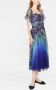 Marchesa Notte Midi-jurk met vierkante hals Blauw - Thumbnail 4