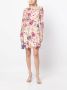 Marchesa Notte Mini-jurk met geborduurde bloemen Wit - Thumbnail 2