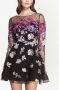 Marchesa Notte Mini-jurk met print Zwart - Thumbnail 5