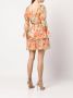 Marchesa Notte Mini-jurk met ruches Oranje - Thumbnail 4