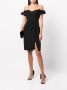 Marchesa Notte Off-shoulder mini-jurk Zwart - Thumbnail 2