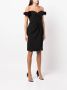 Marchesa Notte Off-shoulder mini-jurk Zwart - Thumbnail 3