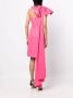 Marchesa Notte Asymmetrische mini-jurk Roze - Thumbnail 4