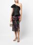 Marchesa Notte Jurk verfraaid met pailletten Zwart - Thumbnail 2