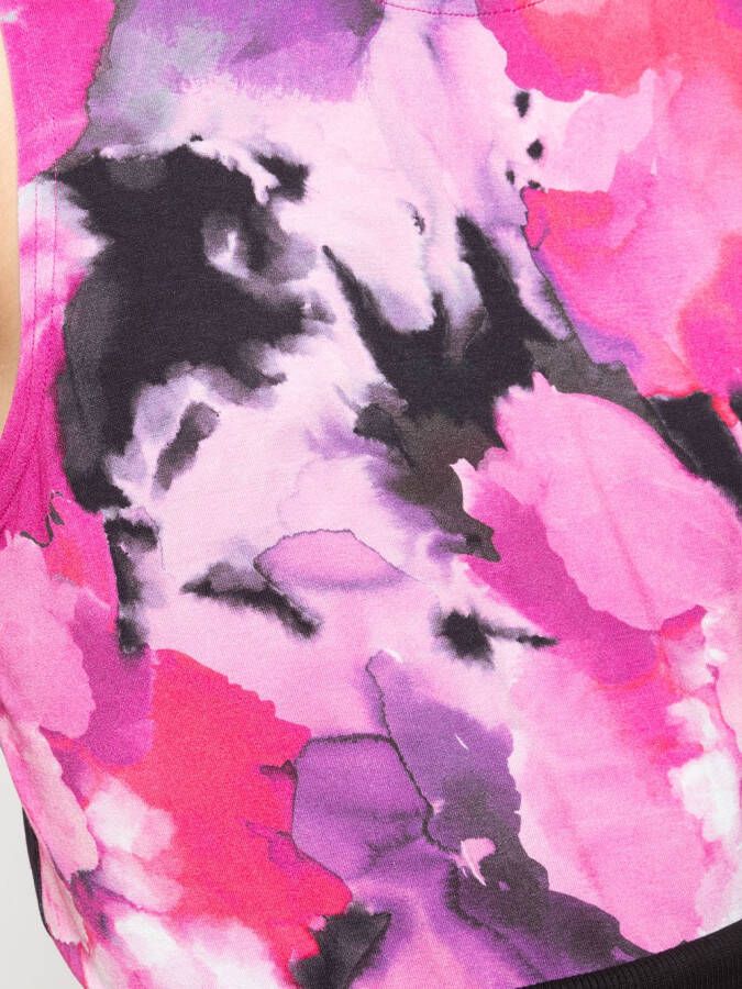 Marchesa Notte Tanktop met tie-dye print Roze
