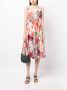 Marchesa Rosa Midi-jurk met bloemenprint Oranje - Thumbnail 2
