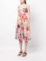Marchesa Rosa Midi-jurk met bloemenprint Oranje - Thumbnail 3