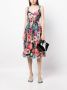 Marchesa Rosa Midi-jurk met bloemenprint Zwart - Thumbnail 2