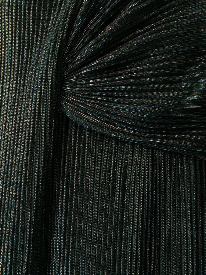 Marco De Vincenzo Metallic plooirok Blauw