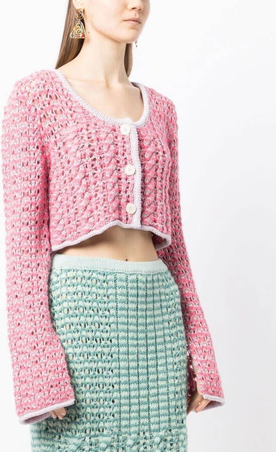 Marco Rambaldi Grofgebreid vest Roze