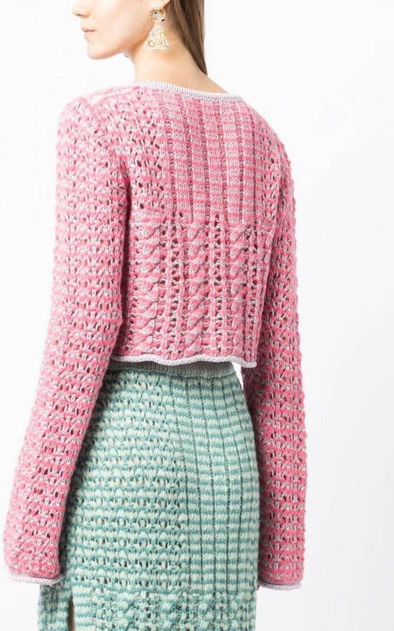 Marco Rambaldi Grofgebreid vest Roze