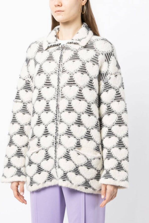Marco Rambaldi Vest met hartprint Wit
