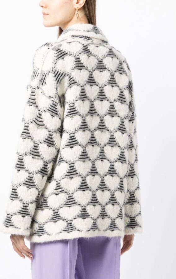 Marco Rambaldi Vest met hartprint Wit