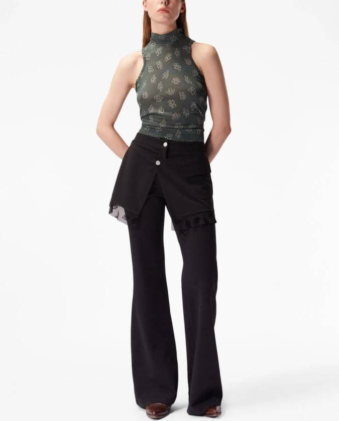 Maccapani Broek met gelaagde rok Zwart