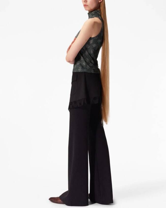 Maccapani Broek met gelaagde rok Zwart