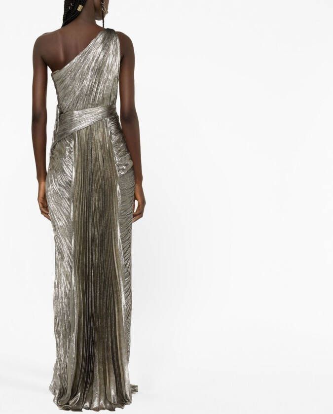 Maria Lucia Hohan Jolene plissé avondjurk Metallic