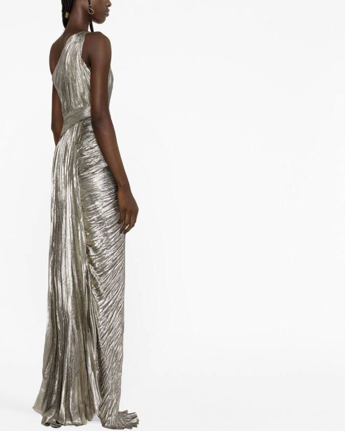 Maria Lucia Hohan Jolene plissé avondjurk Metallic