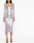 Maria Lucia Hohan Jurk met metallic-effect Grijs - Thumbnail 2