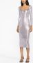 Maria Lucia Hohan Jurk met metallic-effect Grijs - Thumbnail 3