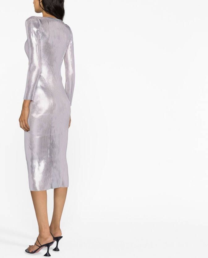 Maria Lucia Hohan Jurk met metallic-effect Grijs