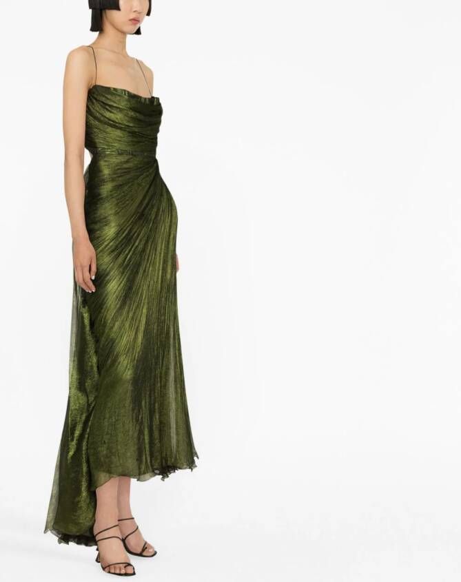Maria Lucia Hohan Midi-jurk met vierkante hals Groen