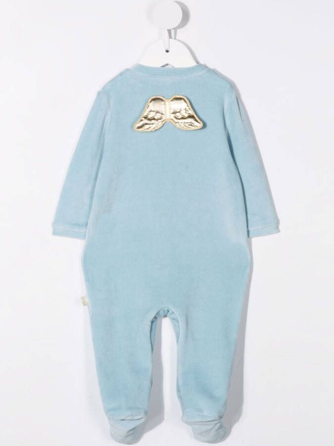 Marie-Chantal Romper met fluwelen-effect Blauw