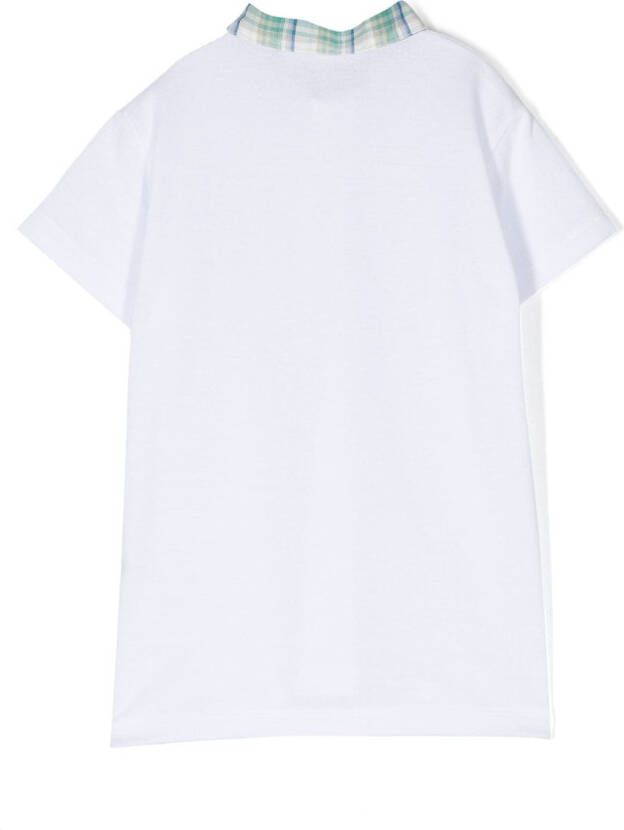Mariella Ferrari Poloshirt met contrasterende kraag Wit