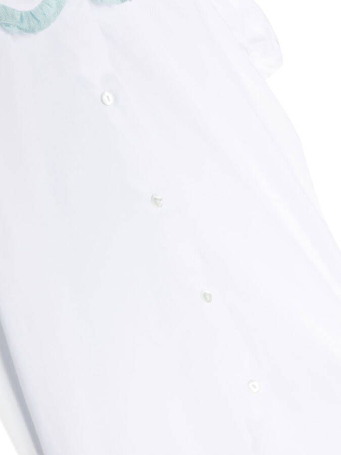 Mariella Ferrari Top met ruchekraag Wit