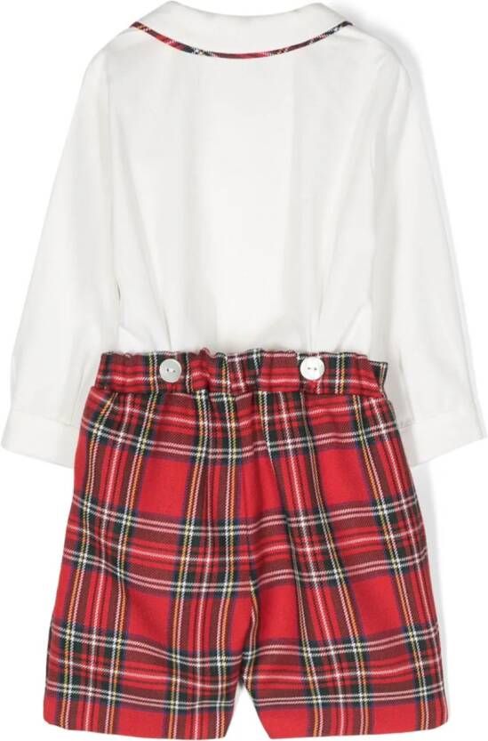Mariella Ferrari Shorts met tartan ruit Rood