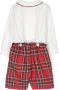 Mariella Ferrari Shorts met tartan ruit Rood - Thumbnail 2