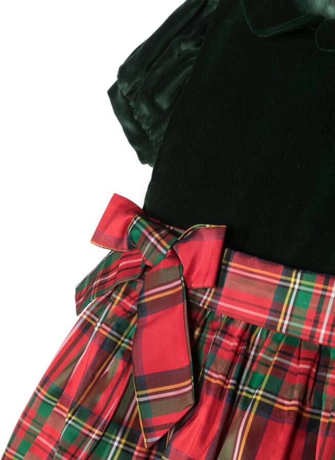 Mariella Ferrari Jurk met tartan ruit Groen