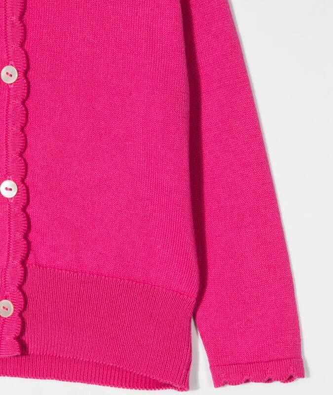 Mariella Ferrari Vest met gewelfde afwerking Roze