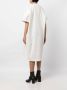 Marina yee Jurk met gevouwen kraag Wit - Thumbnail 4
