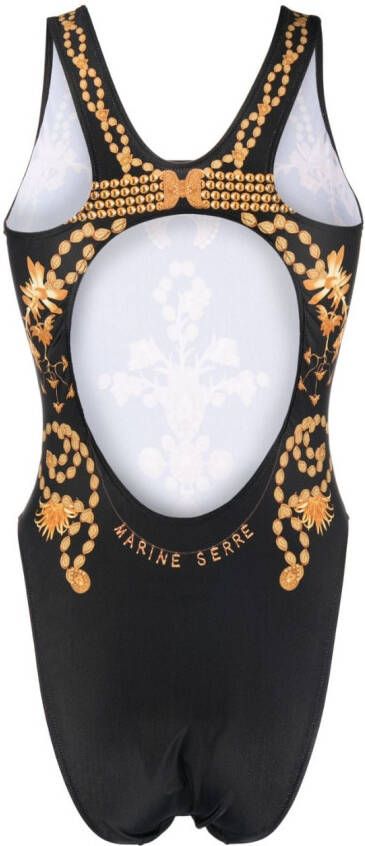 Marine Serre Badpak met print Zwart