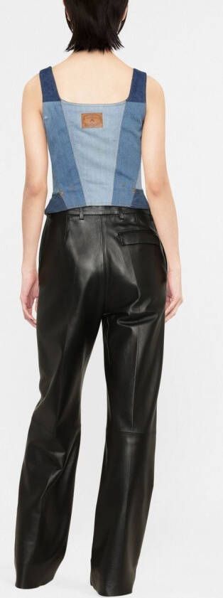 Marine Serre Bustier top Blauw