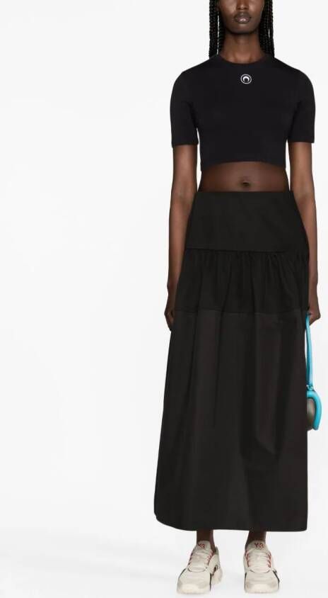 Marine Serre Cropped top Zwart