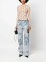 Marine Serre Top met maanprint Beige - Thumbnail 2