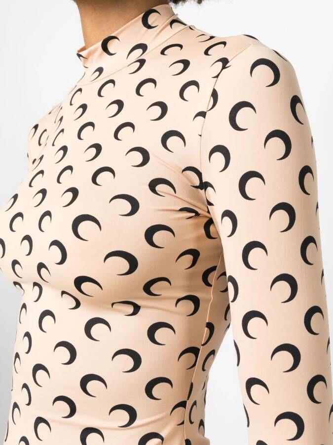 Marine Serre Top met maanprint Beige