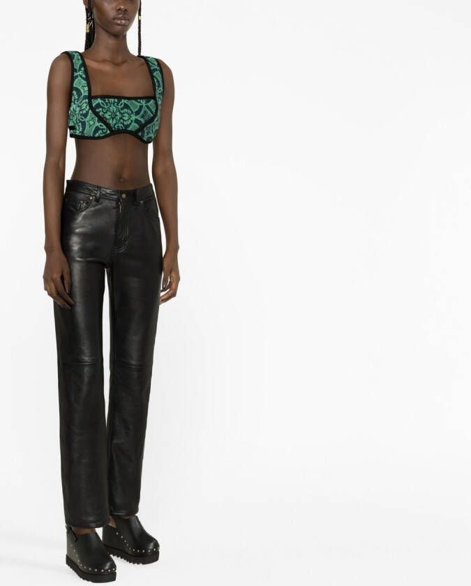 Marine Serre Cropped top Groen
