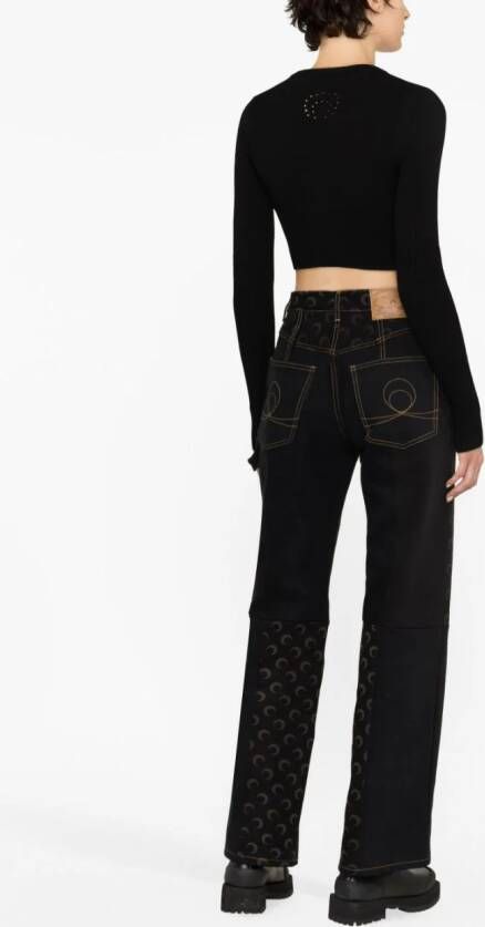 Marine Serre Cropped top Zwart