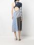 Marine Serre Gestreepte jurk Blauw - Thumbnail 4