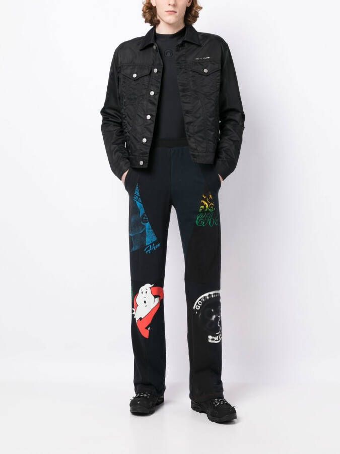 Marine Serre Broek met grafische print Zwart