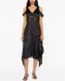 Marine Serre Denim midi-jurk Zwart - Thumbnail 2