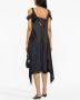 Marine Serre Denim midi-jurk Zwart - Thumbnail 3