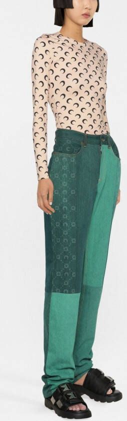 Marine Serre Straight broek Groen